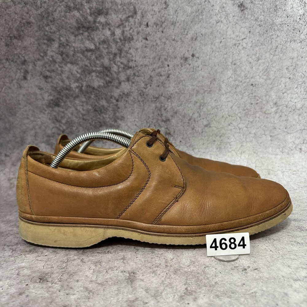 Stuart McGuire Oxford Men 12 D Brown Leather Spring Step Cushion Vintage Brazil